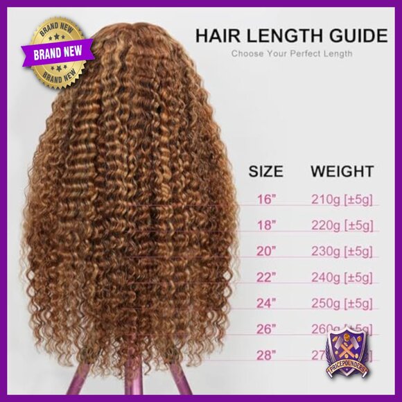 13x6 Full Lace Frontal Wig Human Hair Deep Wave 22 Inch Glueless main image 4